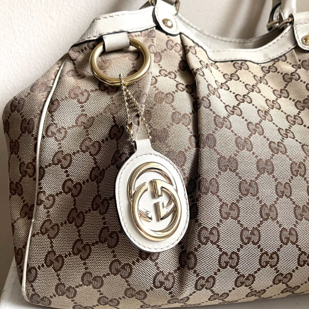 Auc Gucci GG Monogram Canvas Sukey Bag - Picture 7 of 12